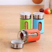 3 buc. Sticle de condimente Sare Piper Cutie de condimente Cutie de condimente de bucătărie Borcane pentru sticle de depozitare de condimente din oțel inoxidabil Cutie cu pulbere de chimion Gadget de bucătărie