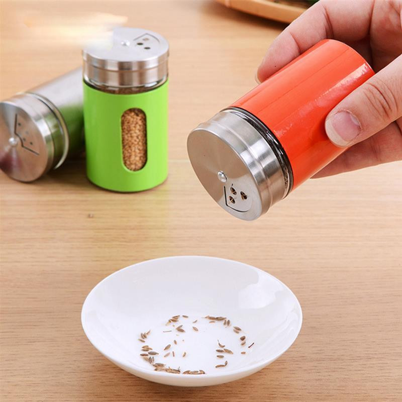 3 buc. Sticle de condimente Sare Piper Cutie de condimente Cutie de condimente de bucătărie Borcane pentru sticle de depozitare de condimente din oțel inoxidabil Cutie cu pulbere de chimion Gadget de bucătărie