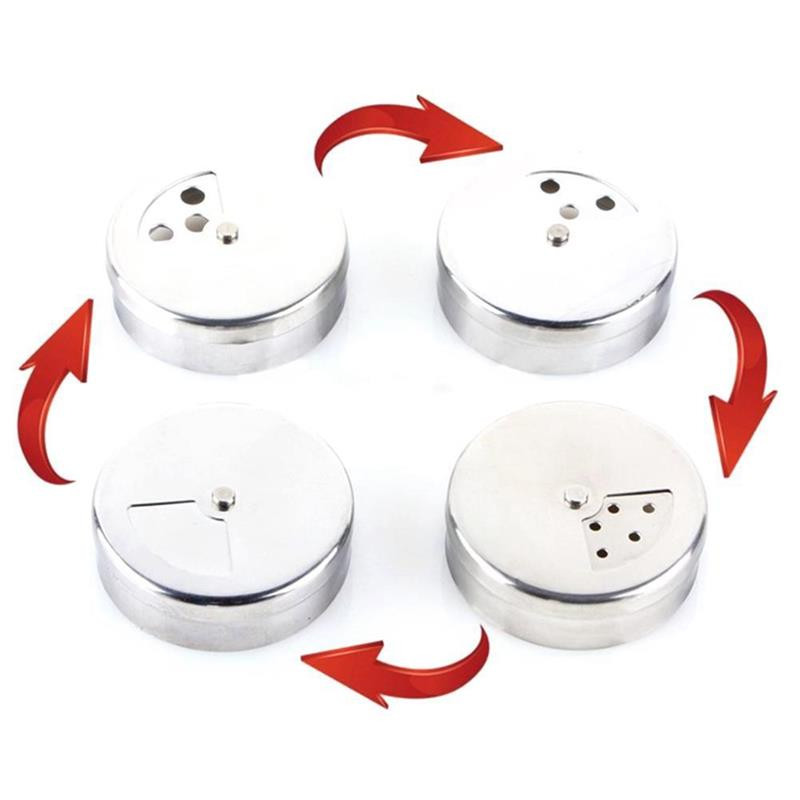 3 buc. Sticle de condimente Sare Piper Cutie de condimente Cutie de condimente de bucătărie Borcane pentru sticle de depozitare de condimente din oțel inoxidabil Cutie cu pulbere de chimion Gadget de bucătărie