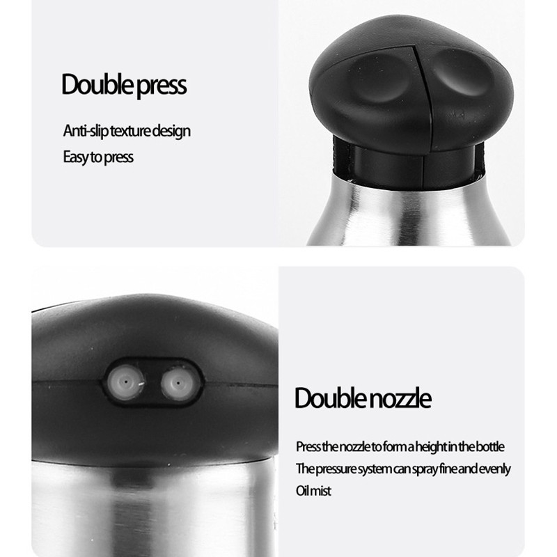 Pulverizator de ulei de măsline 2 în 1 Dozator de bucătărie Dozator de oțet Sticla de ceață de condimente pentru grătar Instrumente de condiment de bucătărie 100 ml