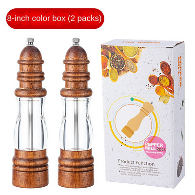 Maltų pipirų malūnėlis namuose rankiniu būdu grūsta jūros druska pipirų pipirų malūnėlis medinis švyturys pipirų malūnas pagardų butelis prieskonių indelis