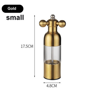 Käsitsi juhitav soolapipraveski roostevabast terasest veski, vürtsikastmeveski, hõbedane käsitsi juhitav pipraveski grillitarvik