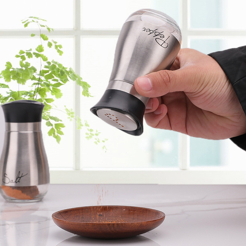 Sticlă de sare de zahăr multifuncțional din oțel inoxidabil 1 buc. Ustensile de bucătărie Condimente Shaker de piper Borcan de condimente Cutie de condimente