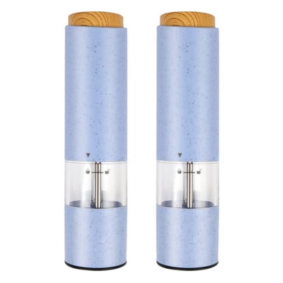 Elektrinė druskos ir pipirų malūnėlis, automatinis prieskonių malūnėlis su baterijomis varomas kviečių pluošto medžiagų plaktuvas Virtuvės įrankiai Virtuvės prietaisai