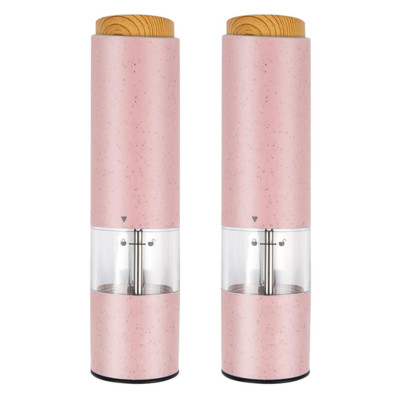 Elektrinė druskos ir pipirų malūnėlis, automatinis prieskonių malūnėlis su baterijomis varomas kviečių pluošto medžiagų plaktuvas Virtuvės įrankiai Virtuvės prietaisai