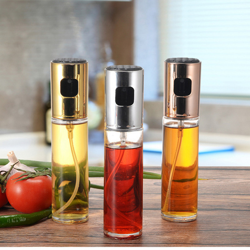 Virtuvės kepimo aliejaus kepimo aliejaus purškiklis Tuščias butelis Acto butelis Aliejaus dozatorius Kepimo įrankis Salotos BBQ kepimo stiklo aliejaus purkštuvas