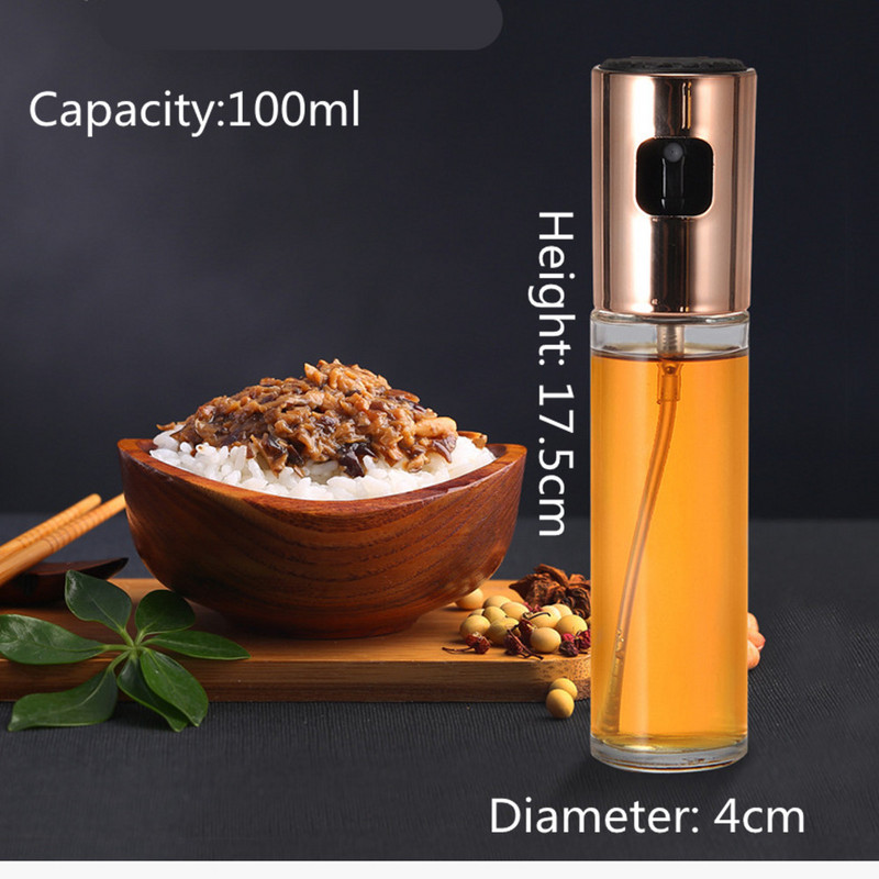 Virtuvės kepimo aliejaus kepimo aliejaus purškiklis Tuščias butelis Acto butelis Aliejaus dozatorius Kepimo įrankis Salotos BBQ kepimo stiklo aliejaus purkštuvas
