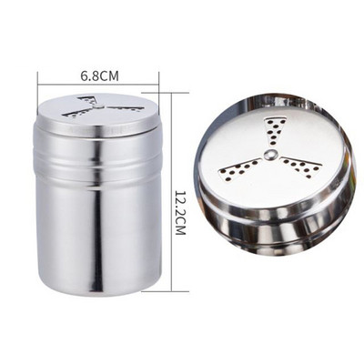 Sticla de condimente Shaker de condimente din oțel inoxidabil Capac rotativ Recipient de sare pentru condimente Organizator de condimente de piper Gadget de bucătărie