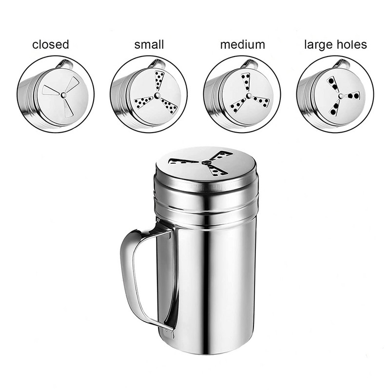 Sticla de condimente Shaker de condimente din oțel inoxidabil Capac rotativ Recipient de sare pentru condimente Organizator de condimente de piper Gadget de bucătărie