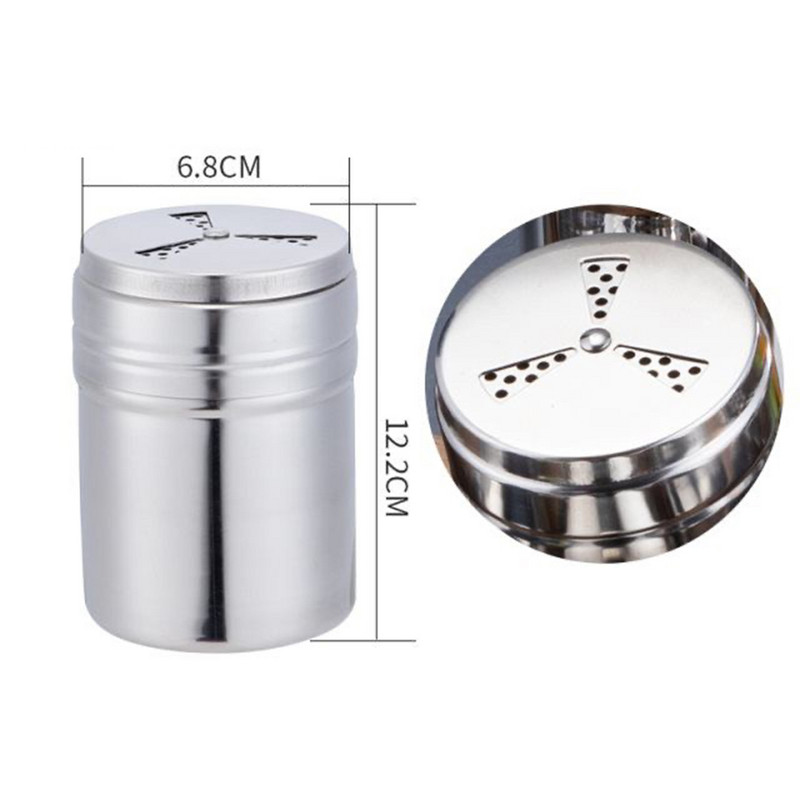 Sticla de condimente Shaker de condimente din oțel inoxidabil Capac rotativ Recipient de sare pentru condimente Organizator de condimente de piper Gadget de bucătărie