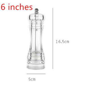 Paprikadaráló akril só és bors shakerek manuálisan állítható durvaság fűszeres palack konyhai kiegészítők