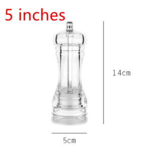 Paprikadaráló akril só és bors shakerek manuálisan állítható durvaság fűszeres palack konyhai kiegészítők