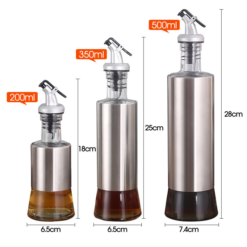 Nordic Style fűszerező adagoló szósz palack Üveg tároló palackok olívaolajhoz és ecethez Kreatív konyhai főzőeszközök