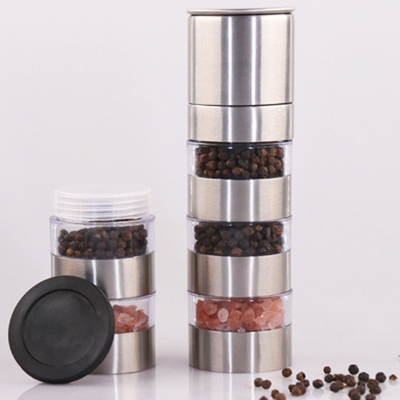 Oțel inoxidabil 5 în 1 Măcina de tocat sare piper ierburi piper Moara de condimente Instrument de măcinat pentru grătar în aer liber Accesorii de bucătărie