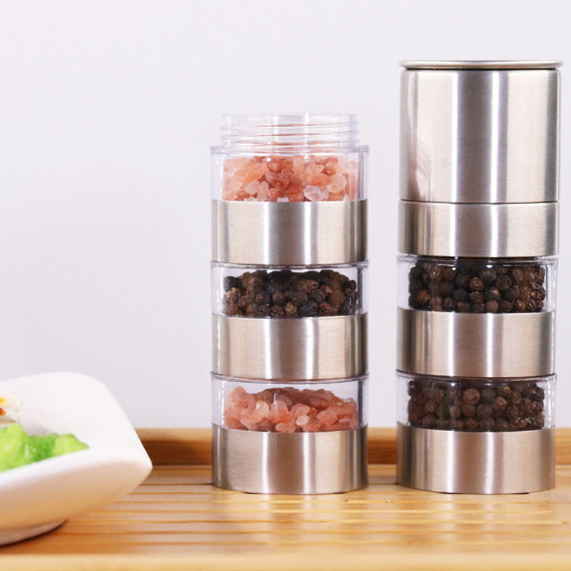 Oțel inoxidabil 5 în 1 Măcina de tocat sare piper ierburi piper Moara de condimente Instrument de măcinat pentru grătar în aer liber Accesorii de bucătărie