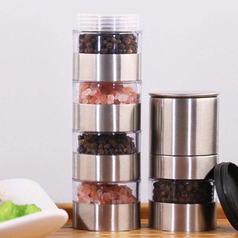 Oțel inoxidabil 5 în 1 Măcina de tocat sare piper ierburi piper Moara de condimente Instrument de măcinat pentru grătar în aer liber Accesorii de bucătărie