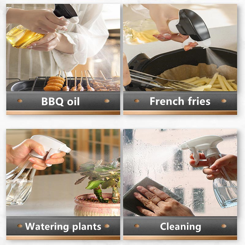 2022 Új konyhai fűszerezés olajozó főzés BBQ sütőprés Olaj spray palack otthoni üveg spray palack 200 ml spray palack