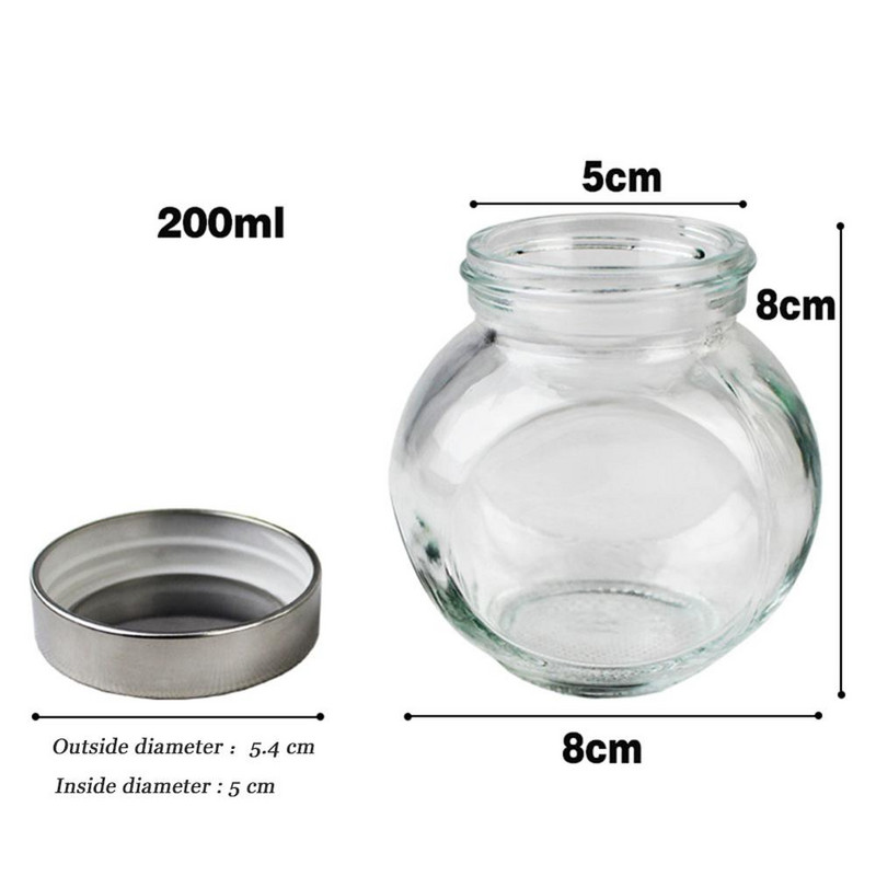 6db/készlet Rozsdamentes acél fedő Fűszeres edény Fűszeres üveg Üveg Konyhai kellékek Anyagok Sócella forgásszabályozás