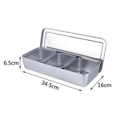 1/2/3/4/6 grile Cutie de condimente Set de condimente cu capac Agitatoare de piper din oțel inoxidabil Borcane Containere Raft Unelte de depozitare pentru bucătărie