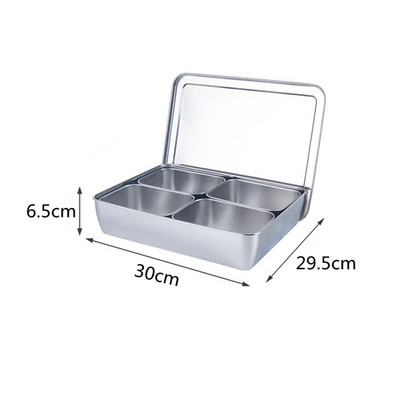 1/2/3/4/6 grile Cutie de condimente Set de condimente cu capac Agitatoare de piper din oțel inoxidabil Borcane Containere Raft Unelte de depozitare pentru bucătărie