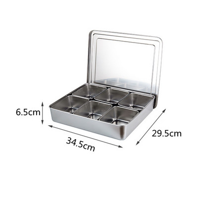 1/2/3/4/6 grile Cutie de condimente Set de condimente cu capac Agitatoare de piper din oțel inoxidabil Borcane Containere Raft Unelte de depozitare pentru bucătărie