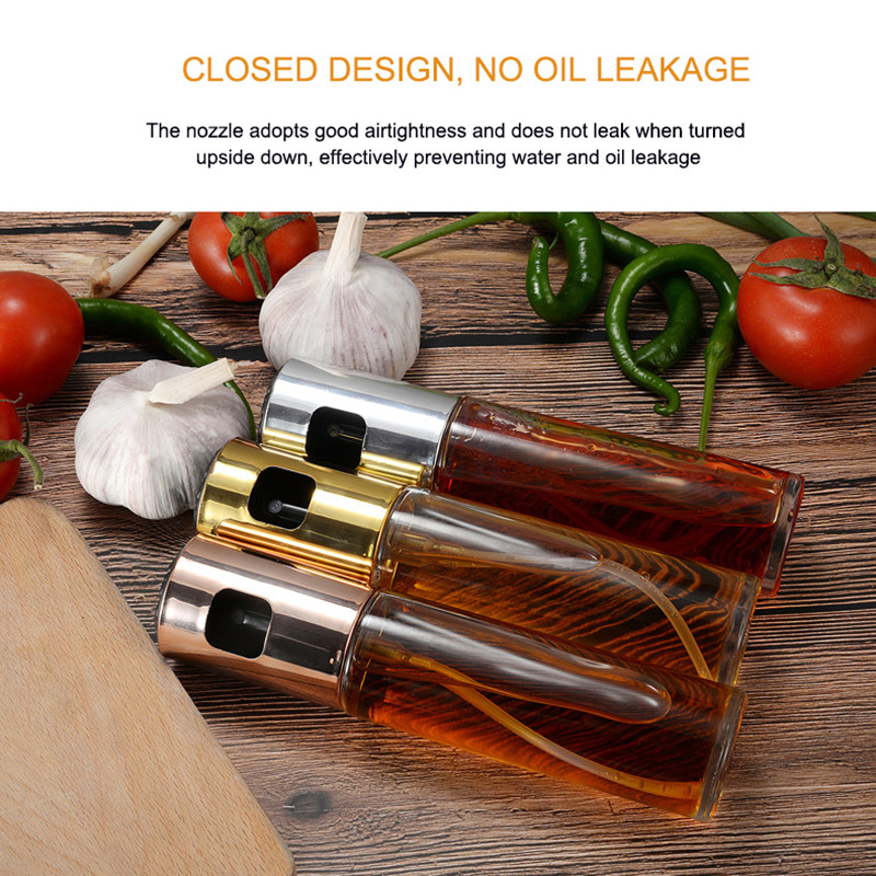 Sticlă portabilă de pulverizare pentru ulei, rezistentă la scurgeri, unealtă pentru gătit pentru bucătărie, pulverizator pentru condimente pentru apă, pentru camping, accesoriu pentru grătar
