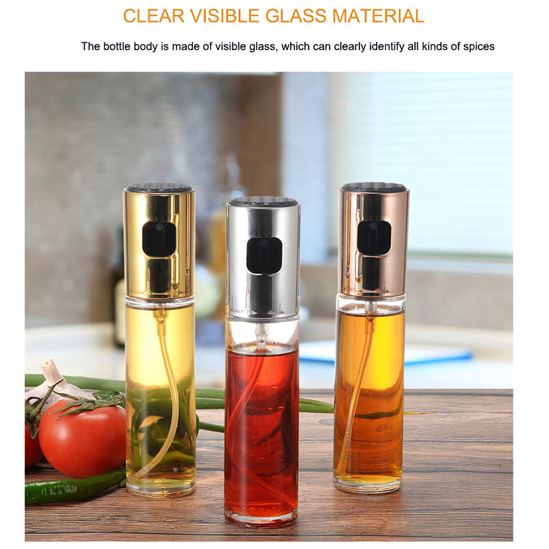 Sticlă portabilă de pulverizare pentru ulei, rezistentă la scurgeri, unealtă pentru gătit pentru bucătărie, pulverizator pentru condimente pentru apă, pentru camping, accesoriu pentru grătar