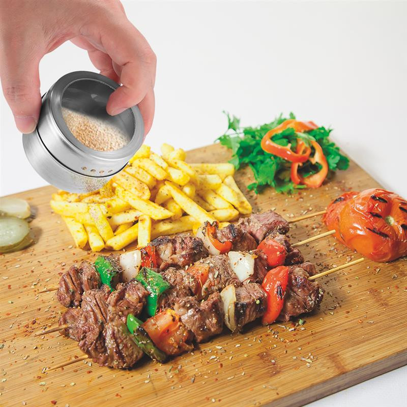 Magnetiniai prieskonių stiklainiai lipdukai nerūdijančio plieno prieskonių skardinės laikymo talpa pipirų prieskonių purškikliai virtuvės miltelių laikymas