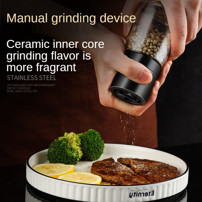 1 db Prémium kézi sódaráló átlátszó üvegtest borsdaráló állítható őrlőfűszer konyhai eszközök Főoldal