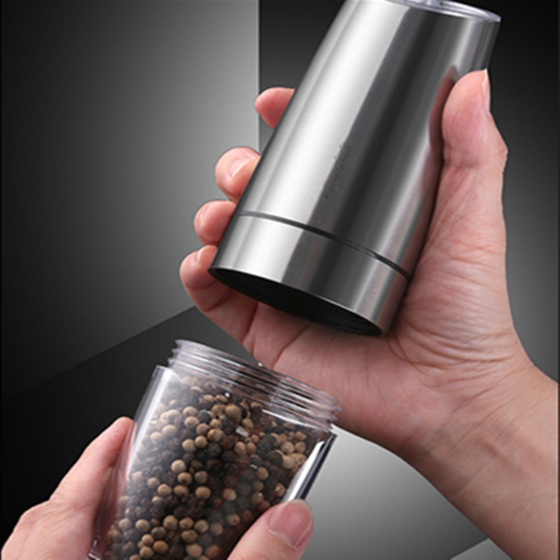 Elektromos daráló fekete bors por tüskés hamu szezám zúzott tengeri só frissen őrölt háztartási eszközök