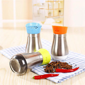 Rozsdamentes acél fűszerező shaker fűszeres palackok paprika barbecue szószos üveg dupla export fűszerezés üveg palack Konyhai eszközök