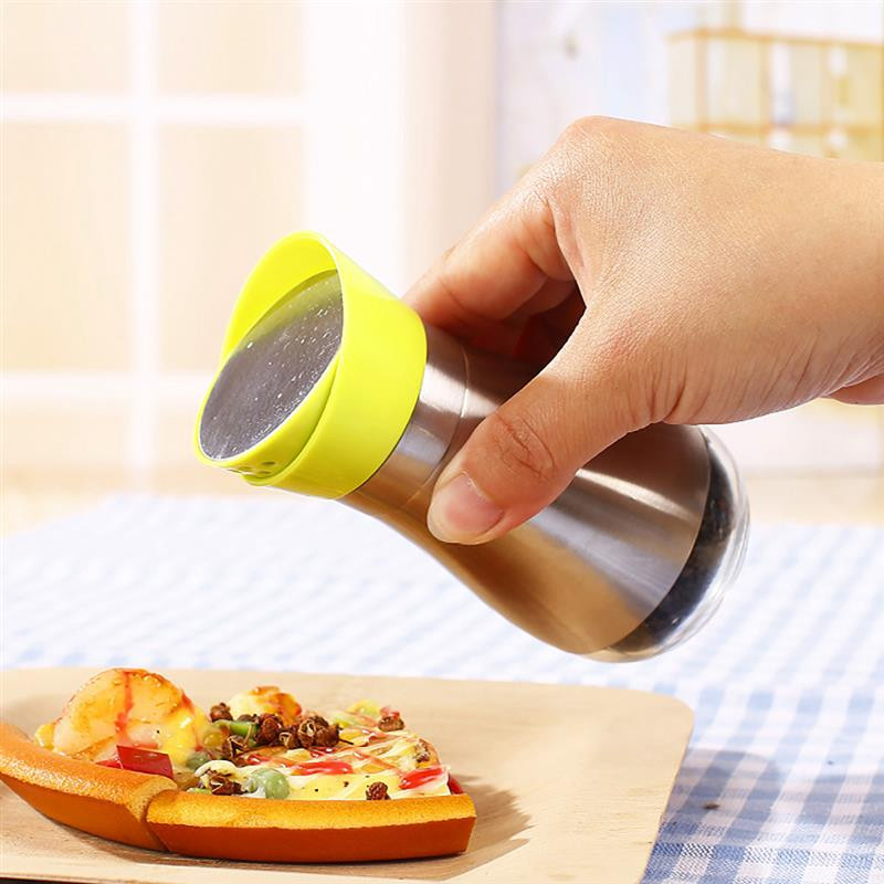 Rozsdamentes acél fűszerező shaker fűszeres palackok paprika barbecue szószos üveg dupla export fűszerezés üveg palack Konyhai eszközök