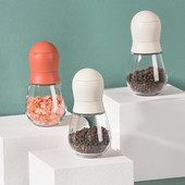 2db borsdaráló BPA-mentes átlátszó üveg, rozsdamentes acél fűszersódaráló konyhai fűszertartó edények kézi darálók