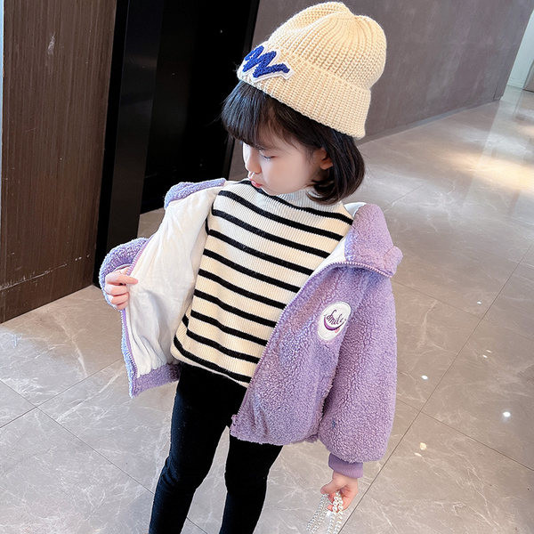 Geaca puf cu broderie si gluga cu urechi