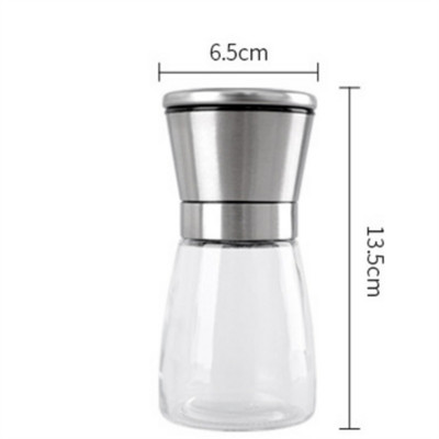 1 db rozsdamentes acél só- és borsdaráló fűszer Herp üveg Muller kézi malom daráló palack Konyhai kütyük Üvegszerszámok