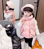 Vestă de modă de culoare uni pentru fete cu nasturi