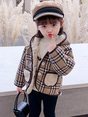 Haina de moda pentru copii pentru fete cu buzunar si nasturi