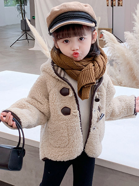 Haina de moda pentru copii pentru fete cu buzunar si nasturi