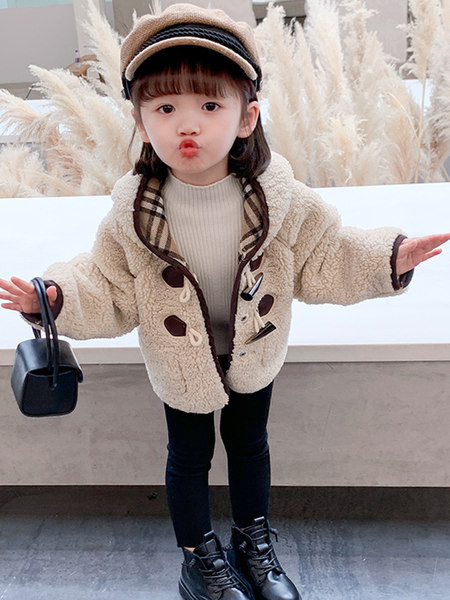 Haina de moda pentru copii pentru fete cu buzunar si nasturi