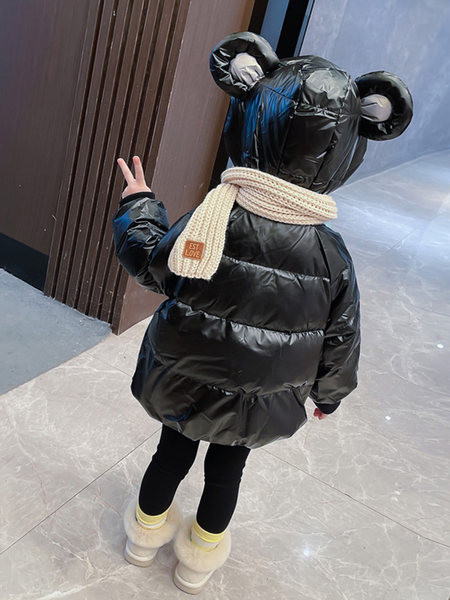 Alkalmi kabát lányoknak kapucnival és zsebbel