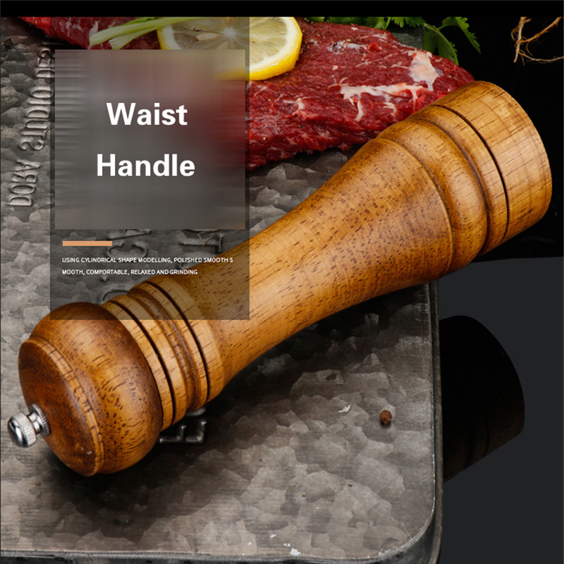 Vakarų restoranas pipirų malūnėlis rankinis malimas pipirai sezamas jūros druska pipirai dabar malti juodųjų pipirų malūnėlis medienos prieskonių stiklainis