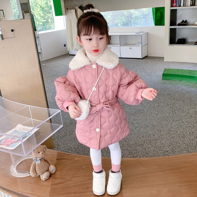 Geaca de iarna cu nasturi si guler in jos