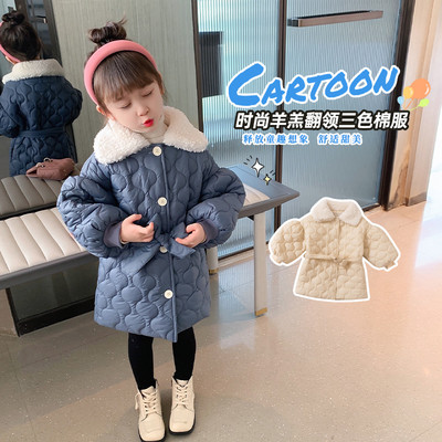 Geaca de iarna cu nasturi si guler in jos