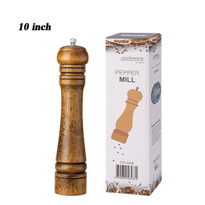 Set de mori pentru sare si piper Masini de tocat piper Agitatoare de sare cu rotor ceramic reglabil Recipient de condimente pentru lemn Masini de tocat nuci condimente