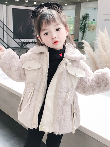 Dječja zimska jakna s patentnim zatvaračem i džepom za djevojčice