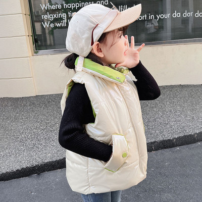 Vaikiška rudeninė liemenė mergaitėms su kišene