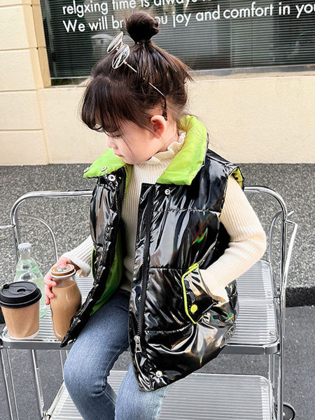 Vaikiška rudeninė liemenė mergaitėms su kišene