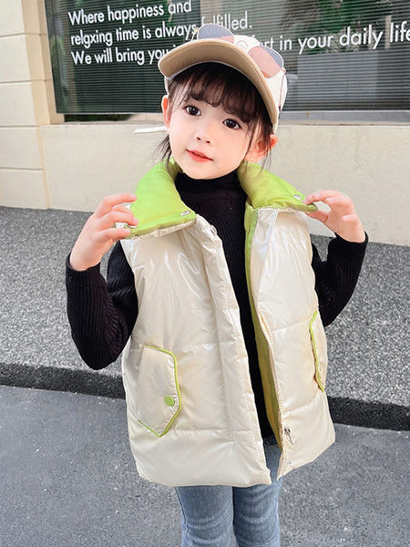 Vaikiška rudeninė liemenė mergaitėms su kišene