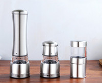 2 buc/lot Livrare gratuită, portabil, din oțel inoxidabil, manual de râșniță pentru sare piper, muller pentru condimente accesorii de bucătărie