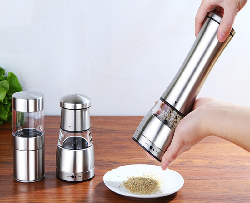 2 buc/lot Livrare gratuită, portabil, din oțel inoxidabil, manual de râșniță pentru sare piper, muller pentru condimente accesorii de bucătărie